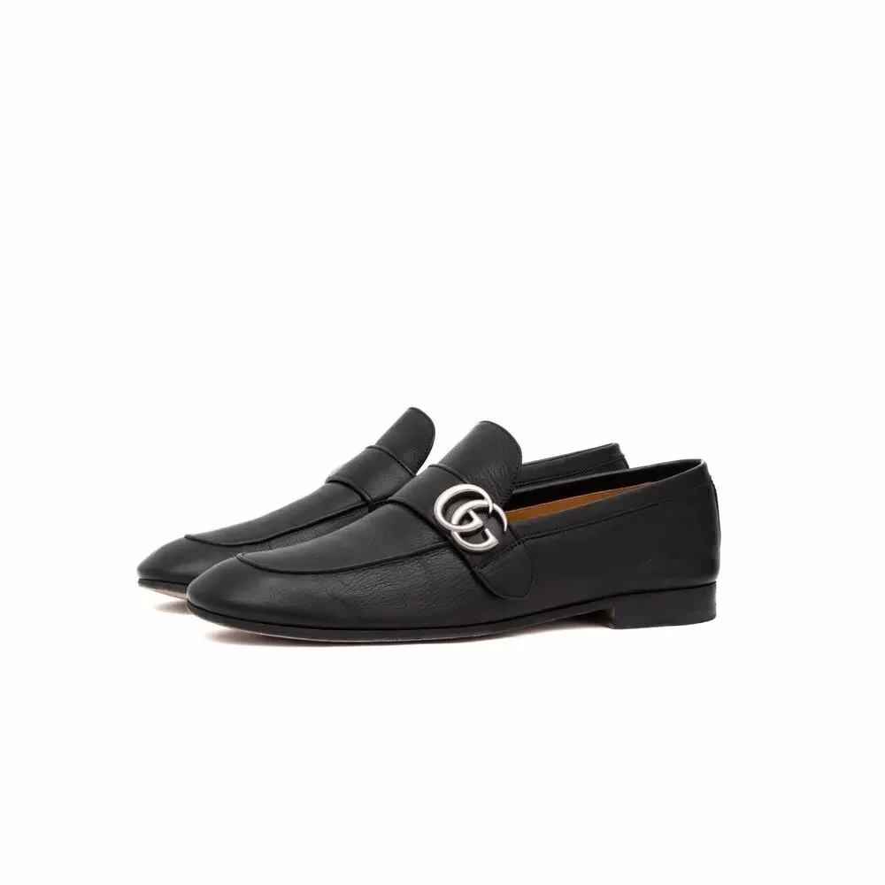 1.2k.$ GUCCI 450853 Men’s GG Marmont Loafers in Black Leather 41.5 EUR US 8.5